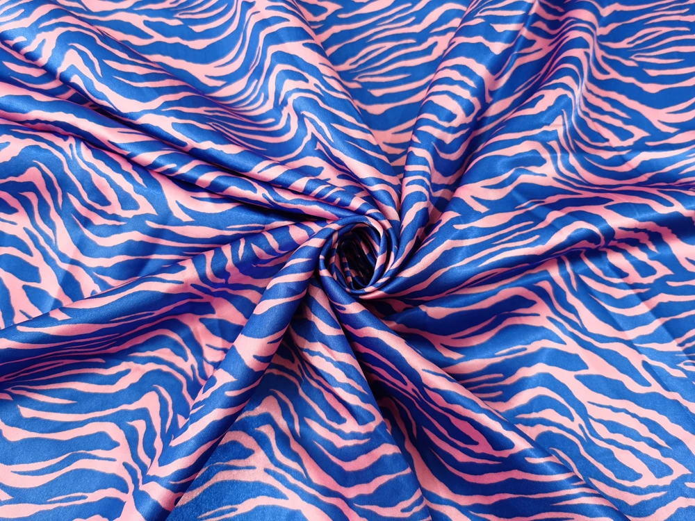 1 Meter x 1,48 Meter gestreifter Zebra-Satin-Druckstoff, weiches Futter – Detail 24
