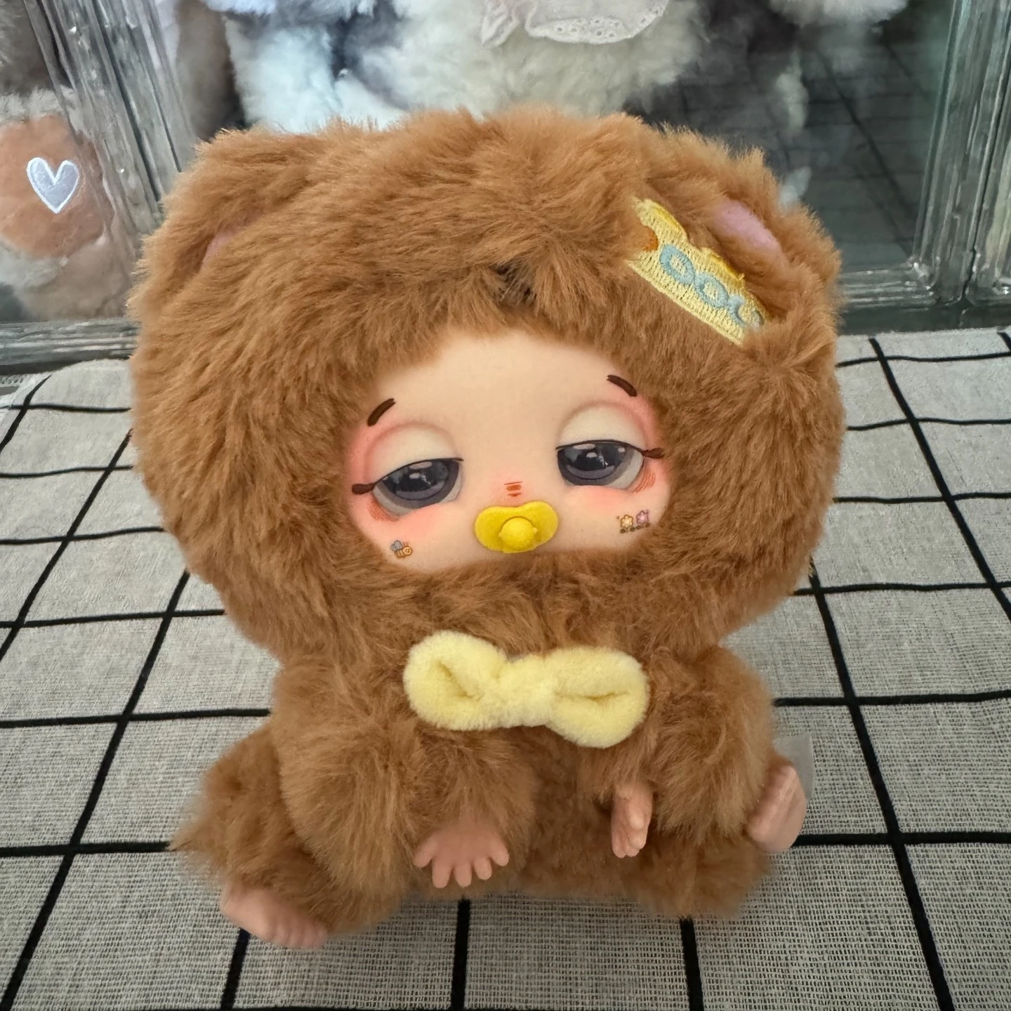 طفل ثلاثة نعسان رئيس حسن الحظ الهبة صندوق أعمى اللعب الفينيل الوجه أفخم زخرفة دمية حقيبة قلادة صندوق غامض مفاجأة الهدايا