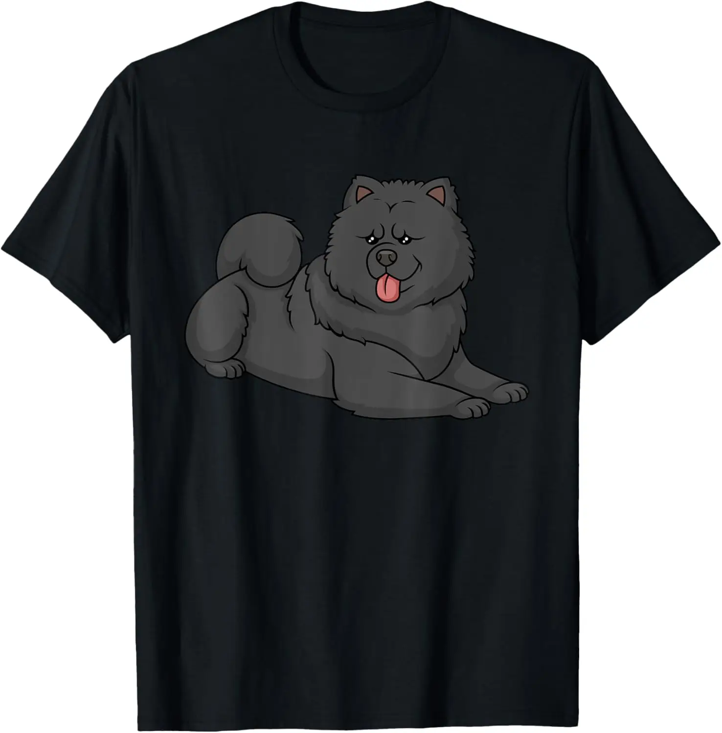 Chow Chow Dogs Black Chow Chow Lying Down Funny Cute T-Shirt