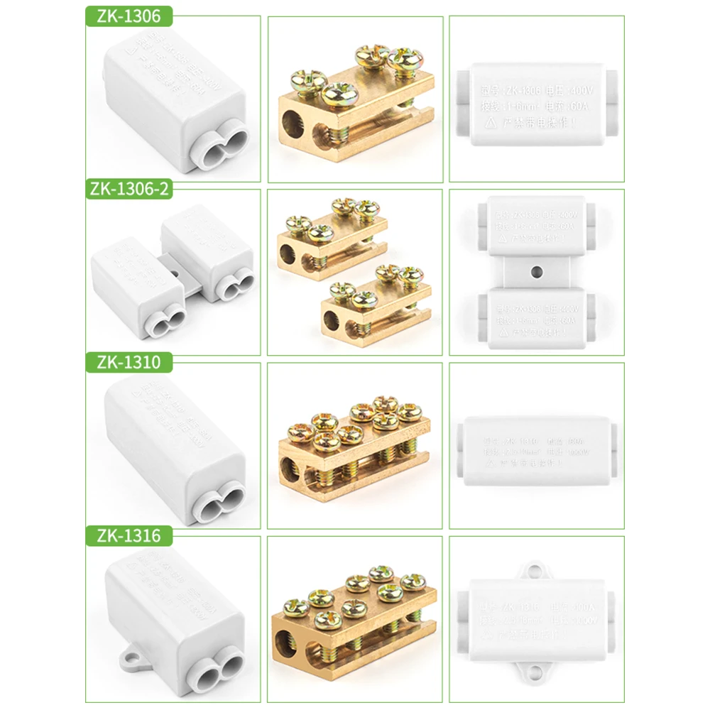 Wysoka moc 60A/80A/100A 400V/1000V 1.0-16mm2 Brak odłączania Złącze przewodu Kabel Łączenie Okablowanie Blok zacisków Skrzynka przyłączeniowa — zdjęcie 7