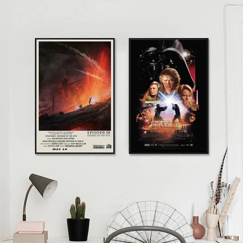 Star Wars Revenge of the Sith Poster Vintage Movie Art Prints Retro Star Wars Canvas Painting Living Room Wall Pictures Decor