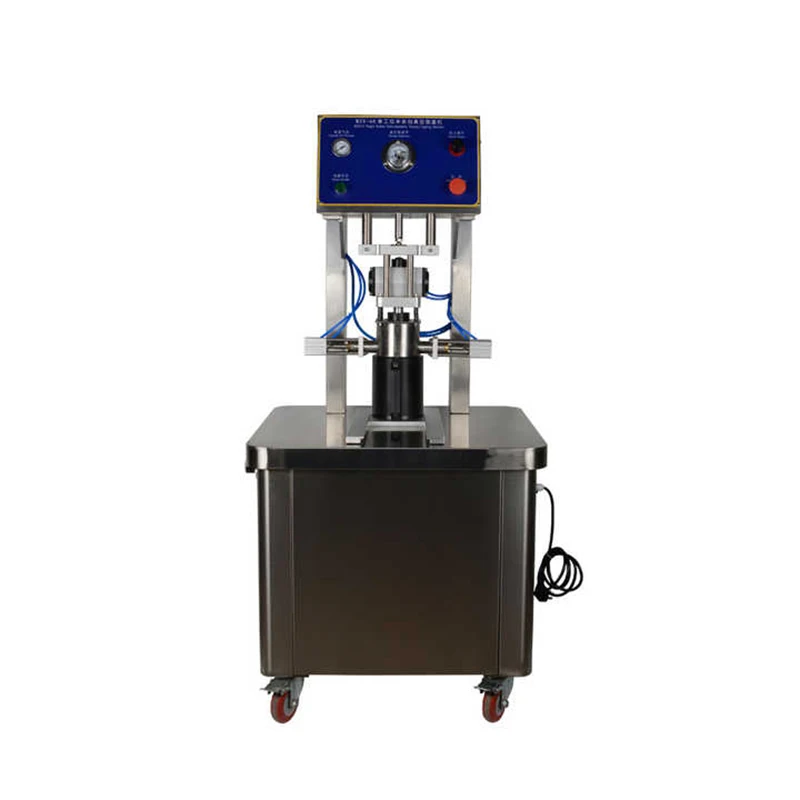 BZX-65 Автоматическая электрическая пневматическая полувакуумная укупорочная машина для соуса чили, варенья, стеклянная банка, пищевой напиток, пластиковый упаковщик крышек