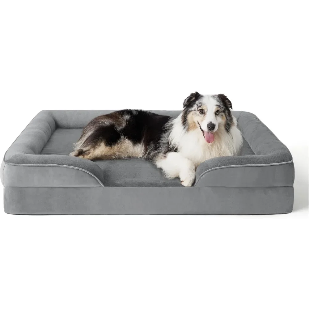 

Dog Bed with Removable Washable Cover, Waterproof Lining and Nonskid Bottom for Extra Large Dogs, Dog Bed