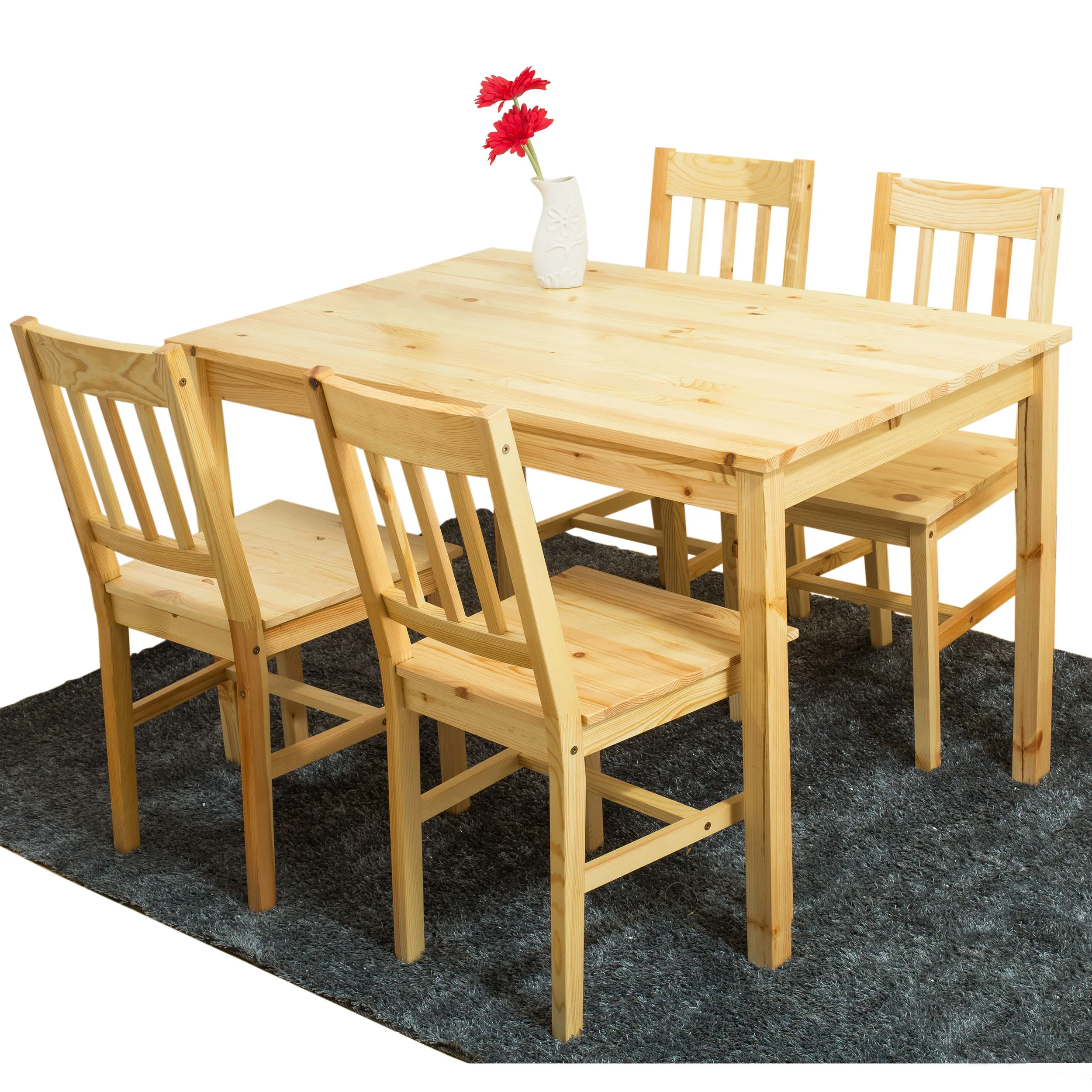 custom-made rural wooden tableware tables and chairs dining table and chairs wooden tables and chairs 4 seats home furniture
