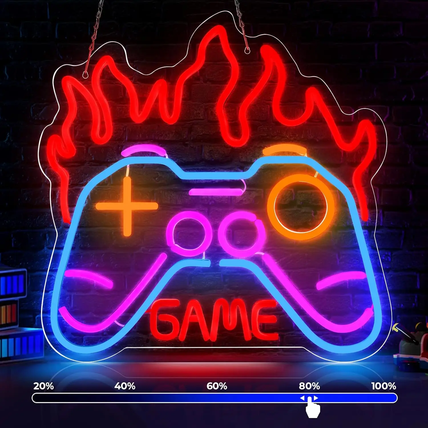 

Gamepad LED Neon Light Sign Dimmable Neon Sign For Wall Living Room Party Club Office Bar Art Gaming Zone Decor Birthday Gift