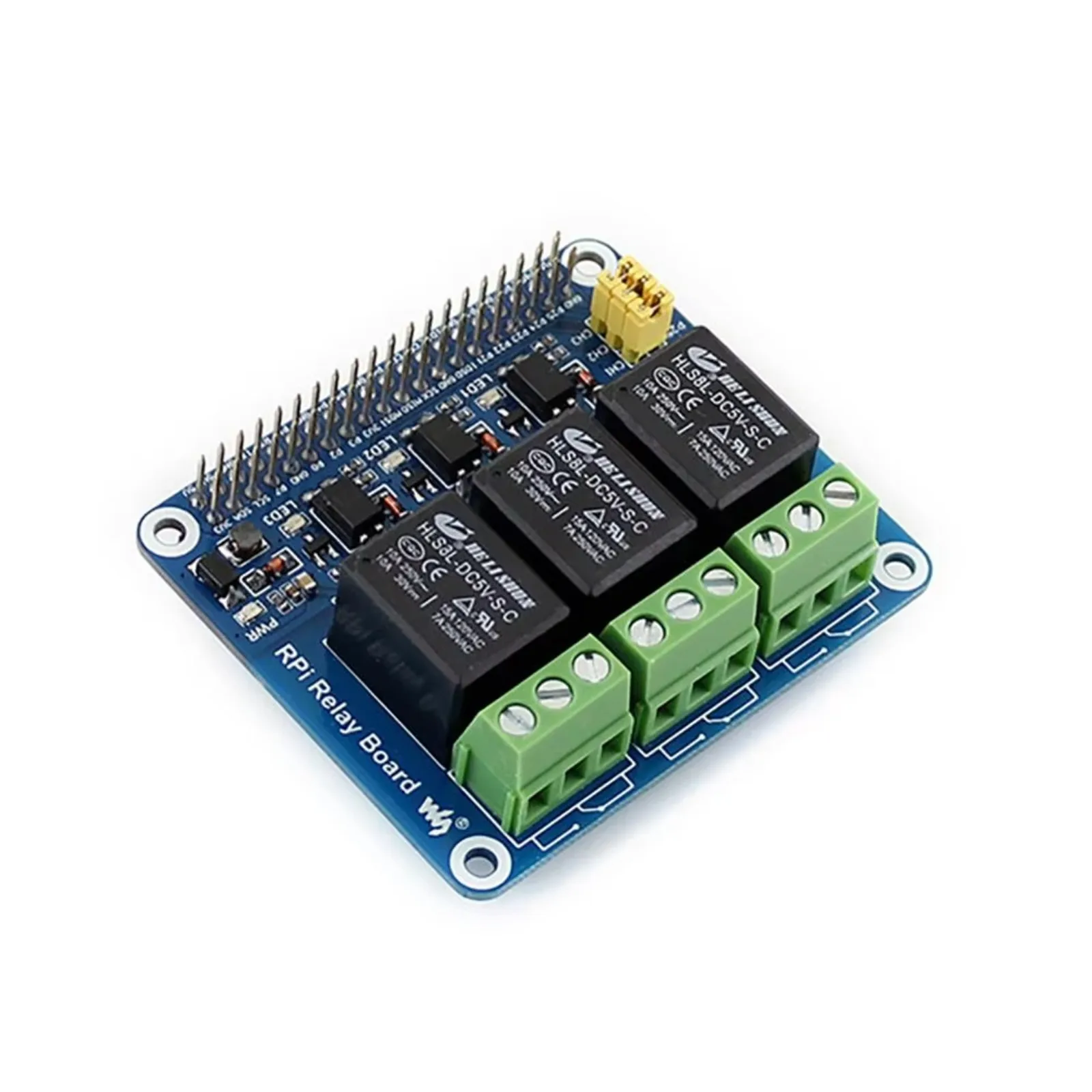 Waveshare RPi Relay Board 3 Channel Power Relay Module for Raspberry Pi A+/B+/2B/3B/3B+