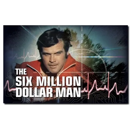 The Six Million Dollar Man Title Art Printed on Aluminium Sheet Metal Waterproof