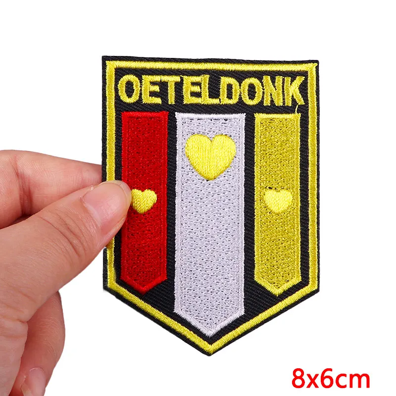 Niederlande Oeteldonk Emblem bestickte Patches für Kleidung Karneval Emblem Eisen auf Patches auf Kleidung Zubehör Applikation DIY – Detail 35