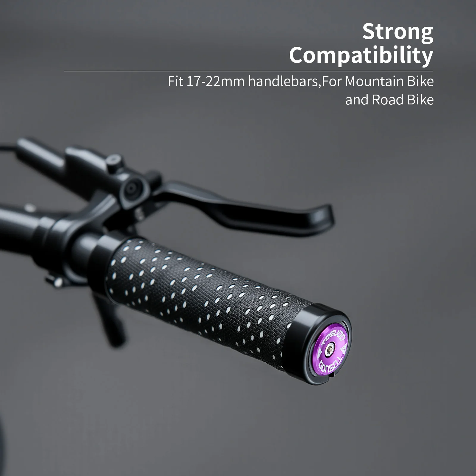 TOSUOD Bicycle Handlebar Plug Aluminum Alloy Waterproof Dustproof Lightweight Handlebar End Plug Durable Colorful Bar End Cap