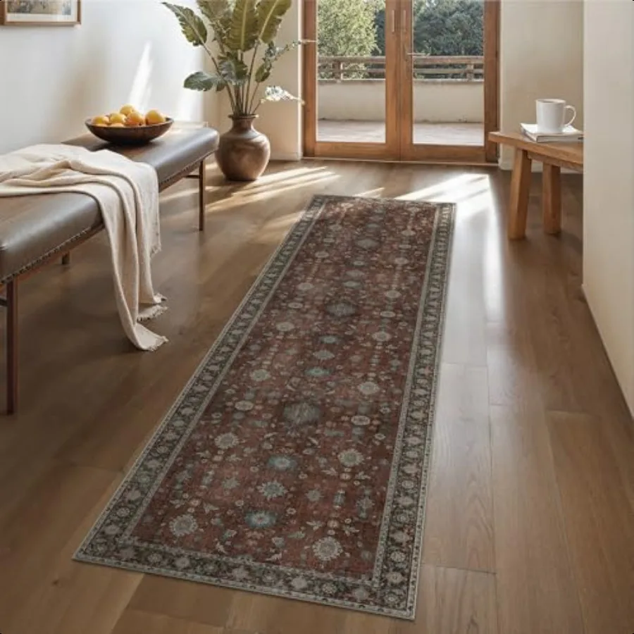

Runner Rug for Hallways hine Washable 2x8 Non Slip Boho Lightweight Washable Runners Thin Floor Rugs for Entryway Hallway Bath