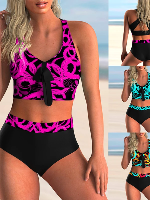 

Женский спортивный купальник с высокой талией, термовест для плавания, консервативный купальный костюм, облегающий, для фитнеса, из полиэстера