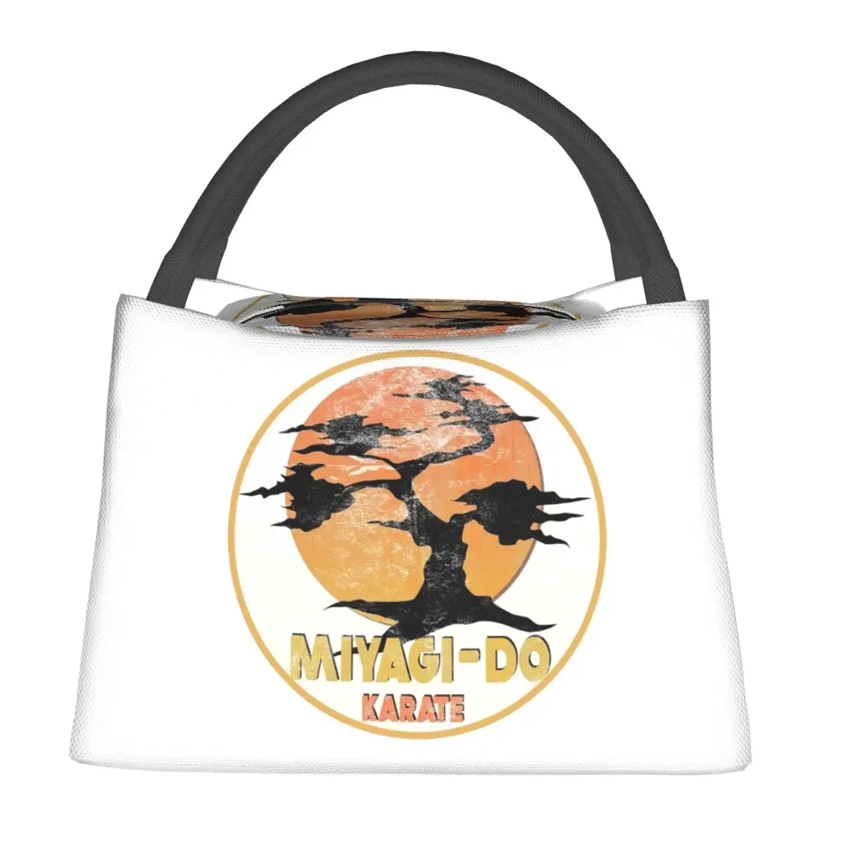 Vintage Bonsai Karate Miyagi Do Karate Lunch Bags Insulated Bento Box Lunch Tote Picnic Bags Thermal Bag for Woman Kids Office