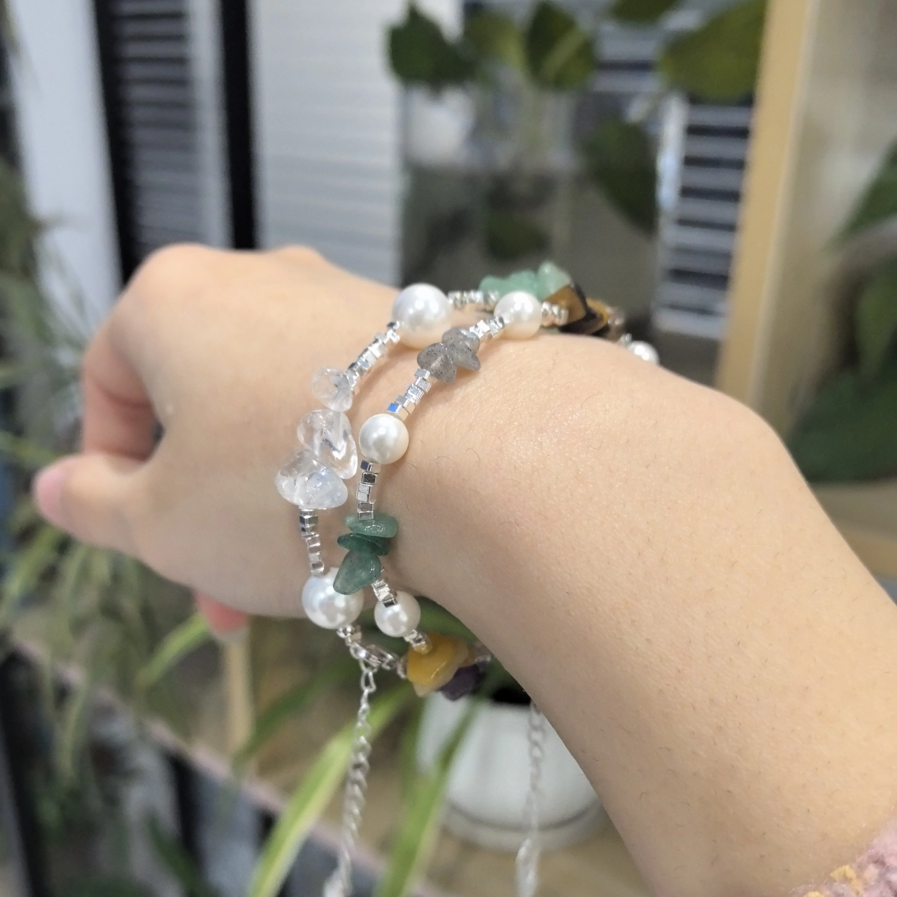 925 Sterling Silber Armband Armreif Einfache Grüne Blatt Elegante Natur Für Frau Mädchen Mode Schmuck Geschenk Dropship Großhandel – Detail 2