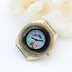 Shsby Diy Personality Watch Header New Style Gold Flower Watch Head  With Silver Ball Watch Accessories