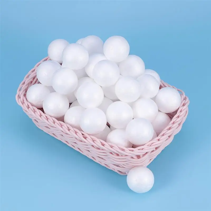 100/50 pcs Wedding Decoration Modeling Craft Solid Smooth Round Round Foam Round Decorative Bowls For Crafts DIY Stuff DIY Raw