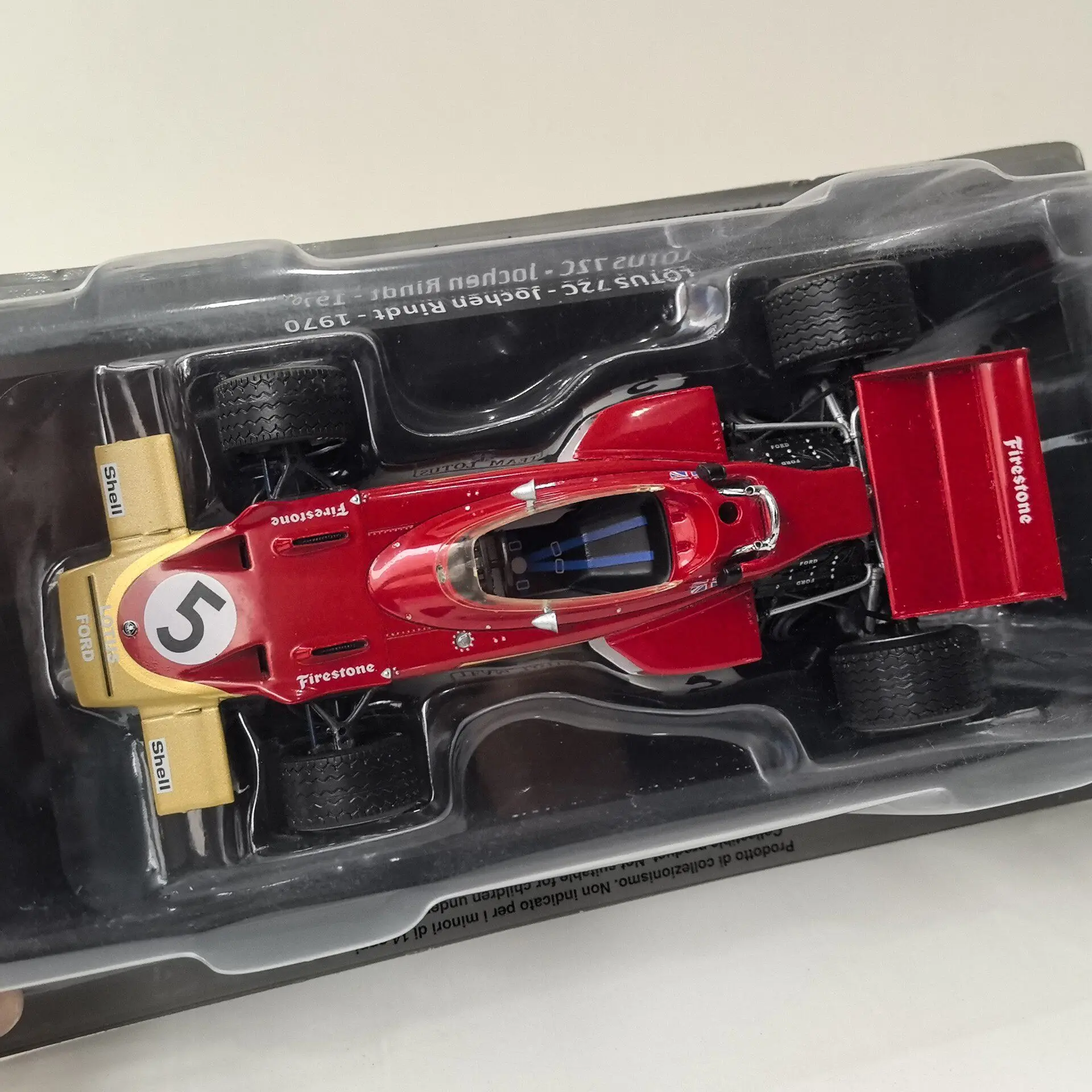 Diecast IXO 1/24 Scale LOTUS 72C #5 1970 F1 37 Formula Racing Car Alloy Car Model view 6