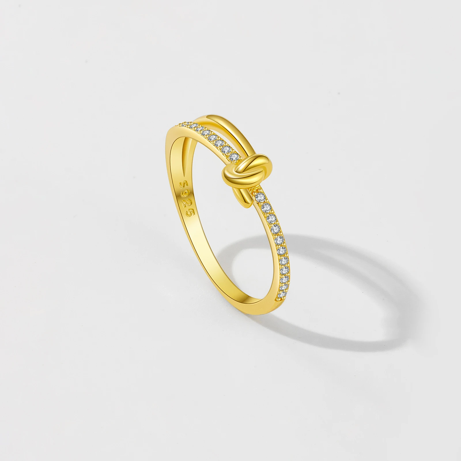 ANDYWEN 925 Sterling Silver Asymmetric Irregular Knot Ring CZ Zircon Women 2024 Classic Advanced Anniversary Gift Fine Jewelry