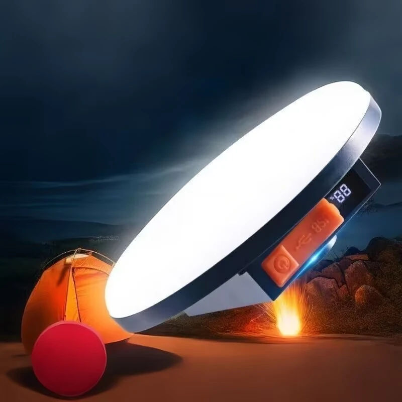 في الهواء الطلق المحمولة خيمة ضوء 13200mAh 300W قابلة للشحن LED فانوس التخييم ضوء قوي الصيانة المغناطيسي ضوء مقاوم للماء