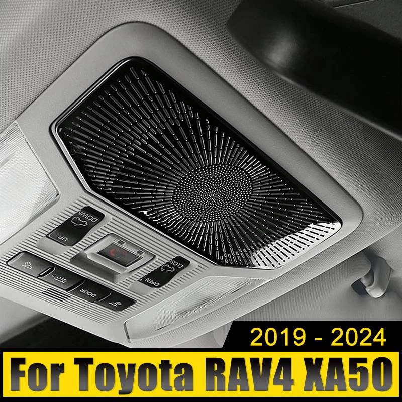Edelstahl Auto Front Lese lampe Audio Hochtöner Lautsprecher Abdeckung Trim Aufkleber für Toyota Rav4 xa50 2013-2017 2019 2021 Hybrid