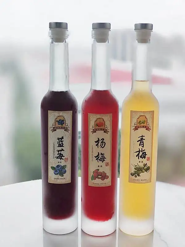 

Sed Glass Wine Bottle Set 500ml Frosted Lead-Free for Self-Made Plum And Wine Gift Box Country Sle Kitchen Storage