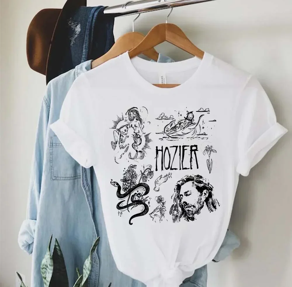 

Retro Casual T-Shirt for Women's Summer Loose and Fun Pattern Basic O-Neck Fashion Style Printed T-Shirt for Neutral Clothing Gi