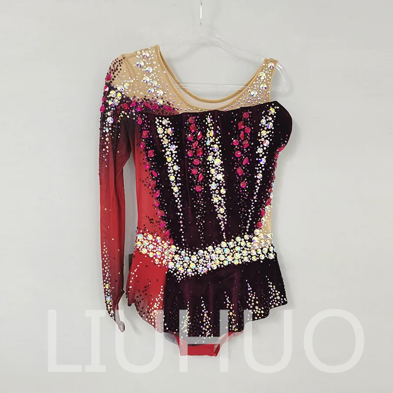 LIUHUO Rhythmic Gymnastics Leotard Competitive  Cheerleading Performance For Children