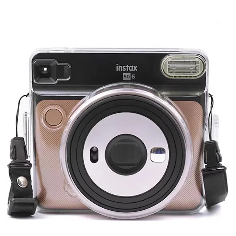 Instax Square SQ6 Transparent Case Crystal Case Camera Protective Case with Strap CAA65