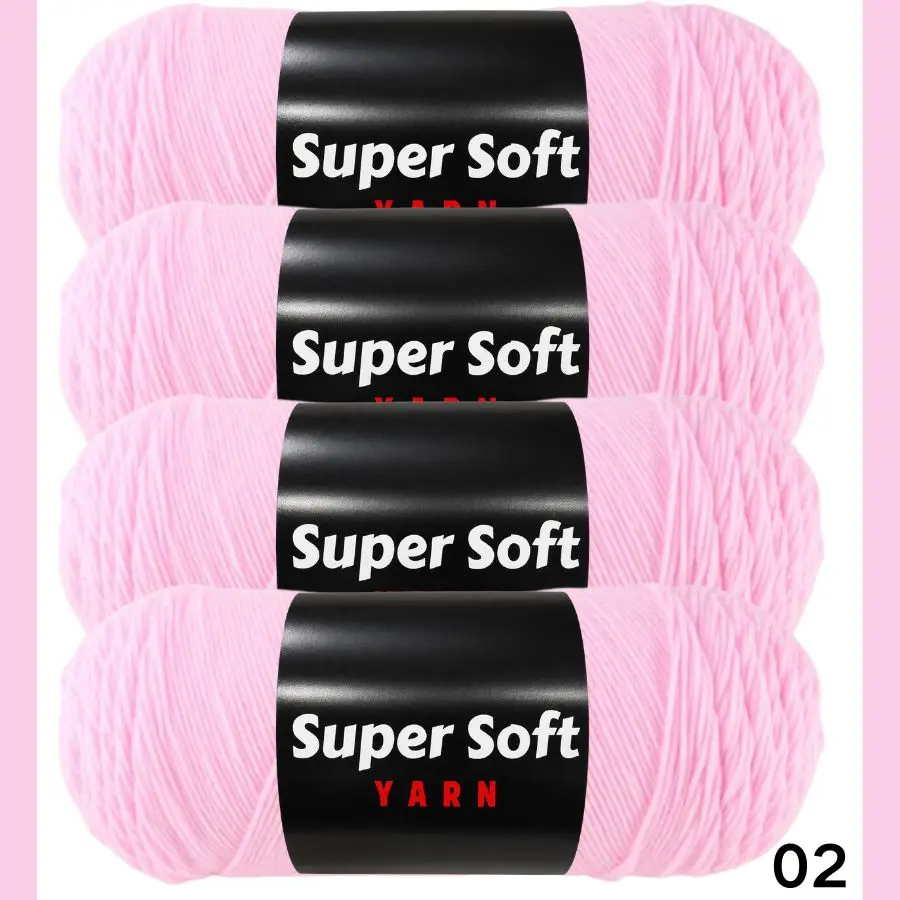 4 Balls 760g Swallow Velvet Yarn Soft Fluffy Crochet Knitting Yarn Warm Plush Yarn for DIY Sweater Scarf Hat Blanket Handmade
