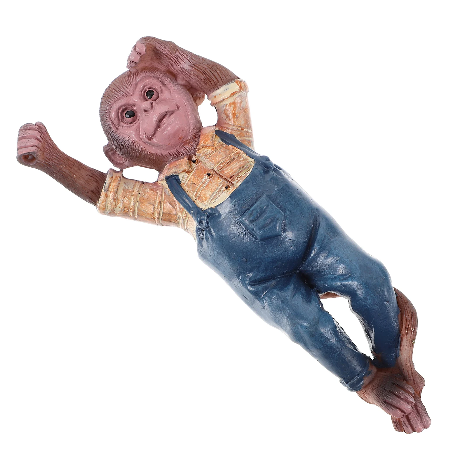 

Resin Monkey Statue Garden nament Lightweight Compact Outdoor Figurine Hanging Sculpture Yard Decor Exquisite Detail Easter Home