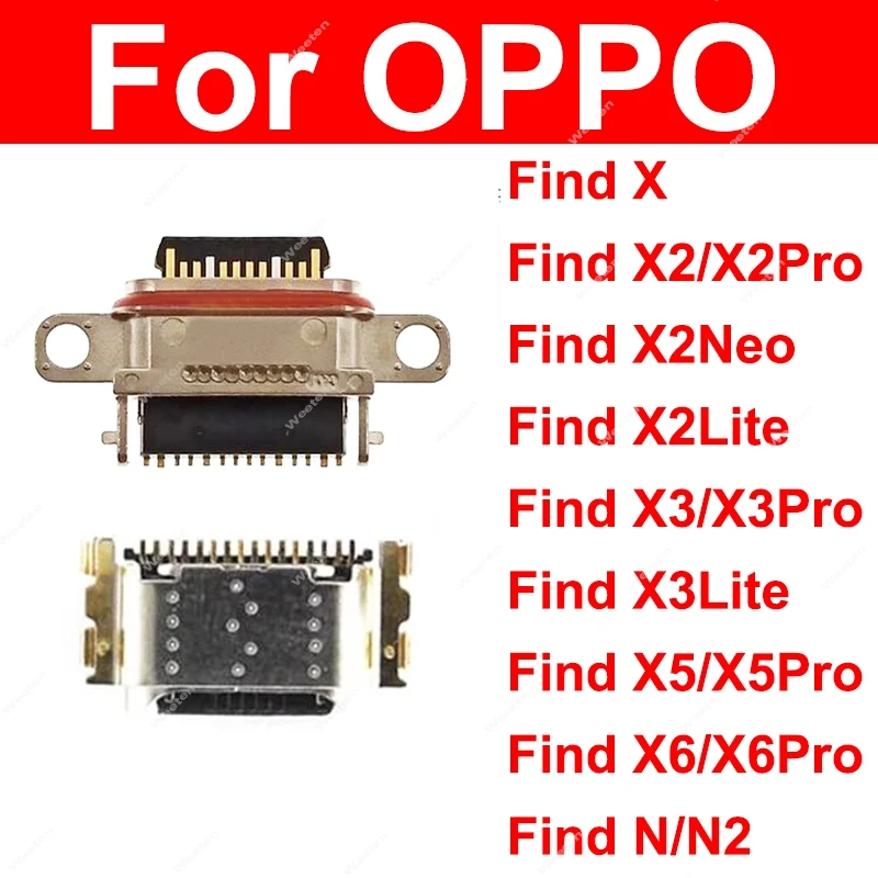 USB Charging Dock For OPPO Find X X2 X3 X5 X6 Pro X2Neo X2Lite X3Lite Find N N2 Micro USB Charger Port Connector Parts