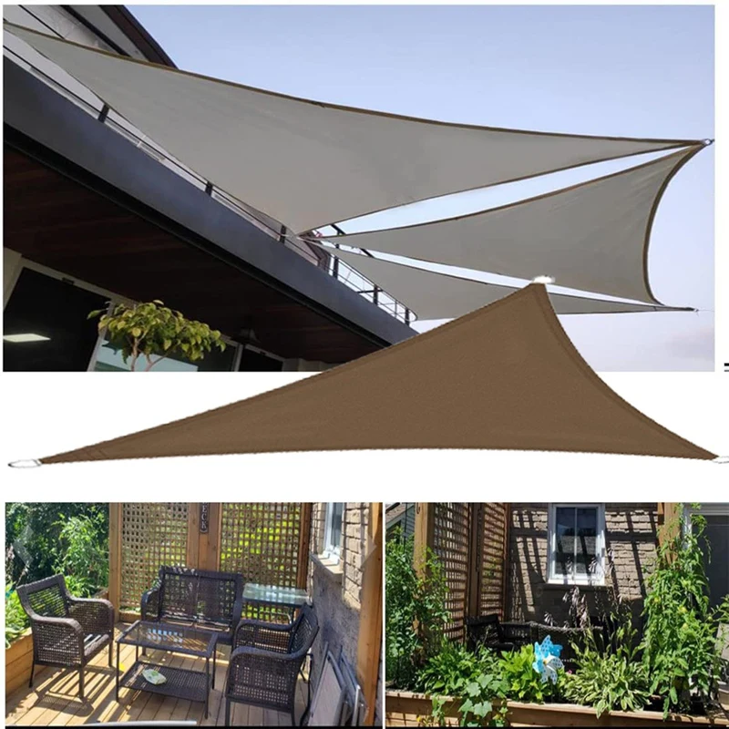 Sun Shade Sail Triangle Sun Shade Cloth Waterproof Canopy For Lawn Garden Outdoor Activities Patio Backyard Lawn