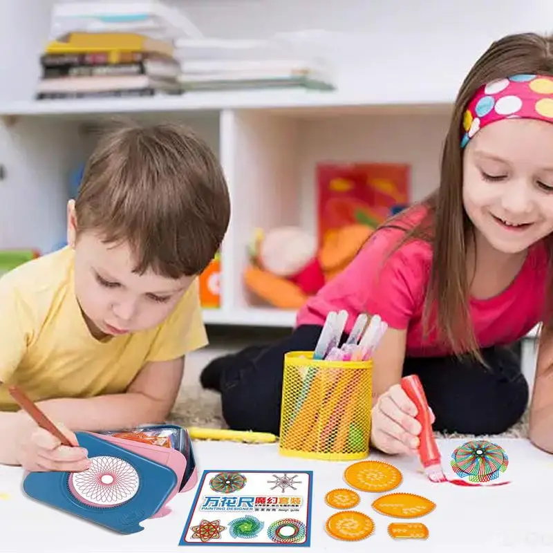 Règle de Peinture Géométrique en Forme de Spirale, Outil de Dessin Créatif pour Enfant Garçon et Fille