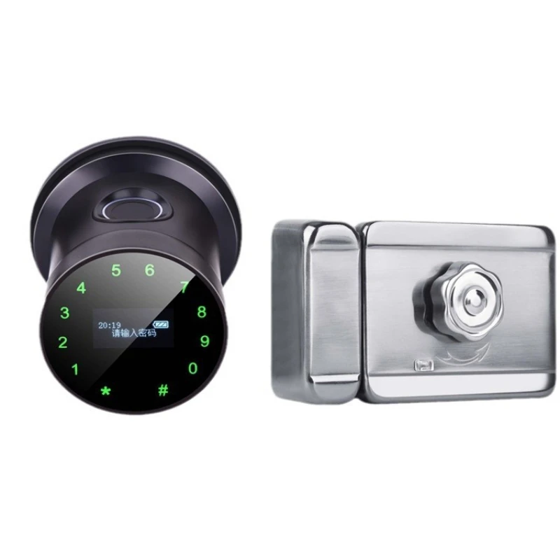 

External waterproof fingerprint lock Old-fashioned iron door Apartment anti-theft door Bullhead lock Bluetooth intelligent