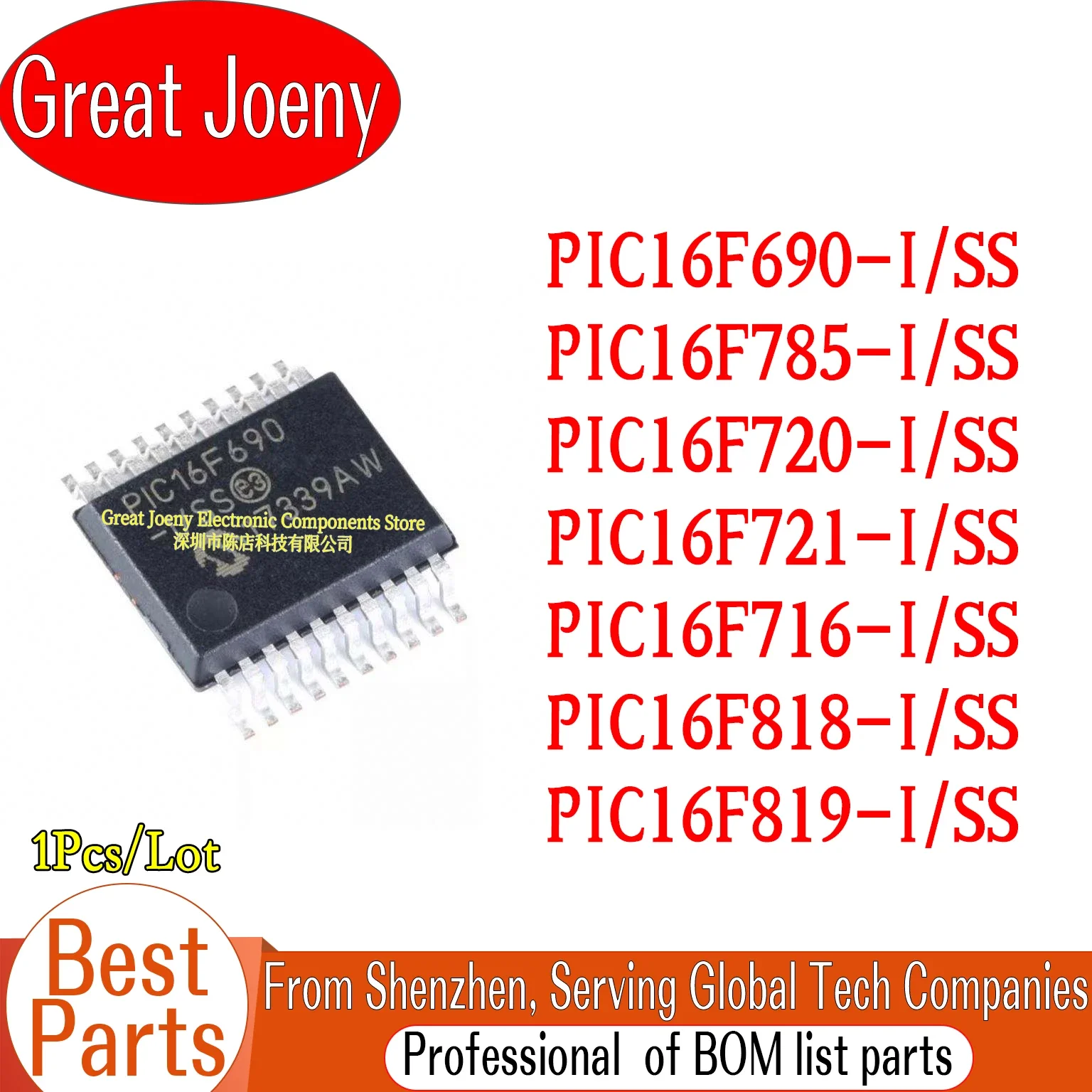 

PIC16F690 PIC16F716 PIC16F720 PIC16F721 PIC16F785 PIC16F818 PIC16F819 PIC16F690-I/SS PIC16F716-I/SS PIC16F720-I/SS