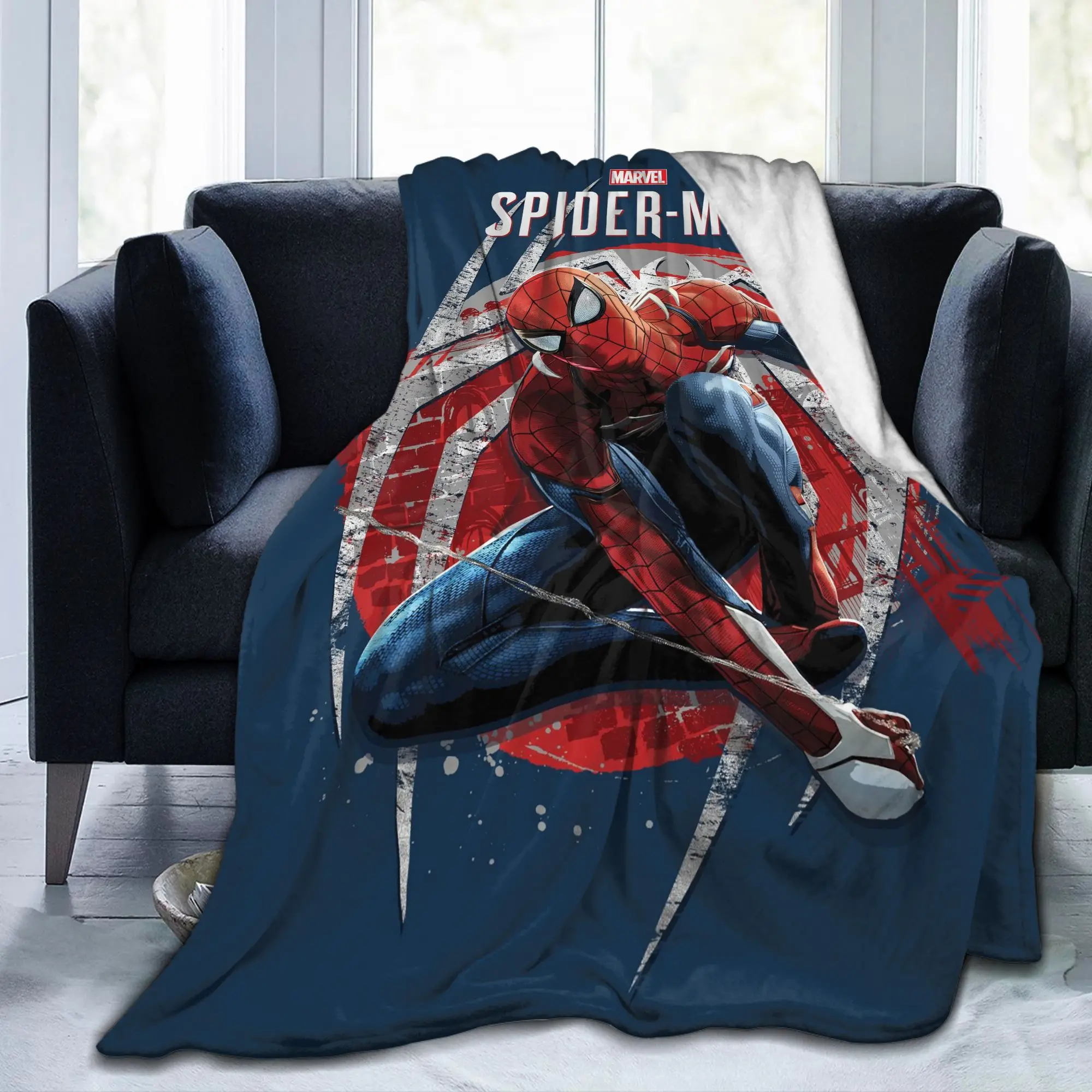 

Вязаные одеяла с рисунком «Человек-паук», фланелевые одеяла для путешествий в самолете, персонализированные мягкие теплые покрывала