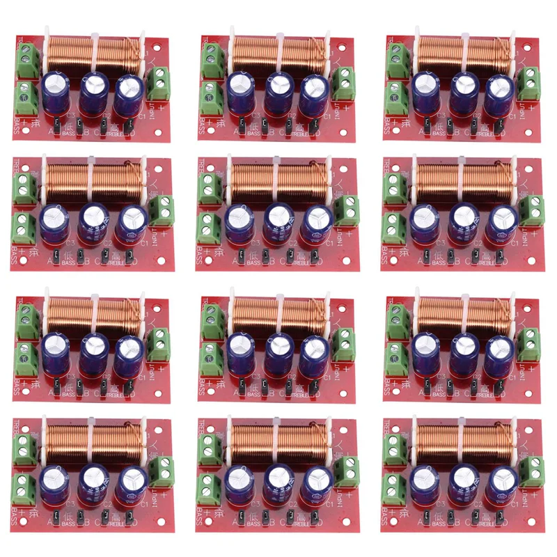 

T36C 12 шт., 400 Вт, кроссовер для динамиков, 2-полосная регулировка звука, твитер, бас-динамики, фильтр, делитель частоты для 2-16 Ом