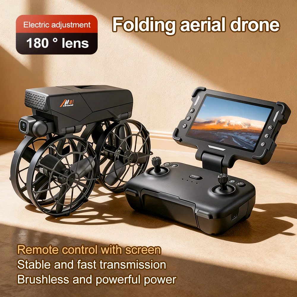 2025 M8 Drone 8K Camera Screen Remote Control FPV Hover Pocket Flip Drone Brushless Dron Foldable Quadcopter RC Toy Gift For Boy
