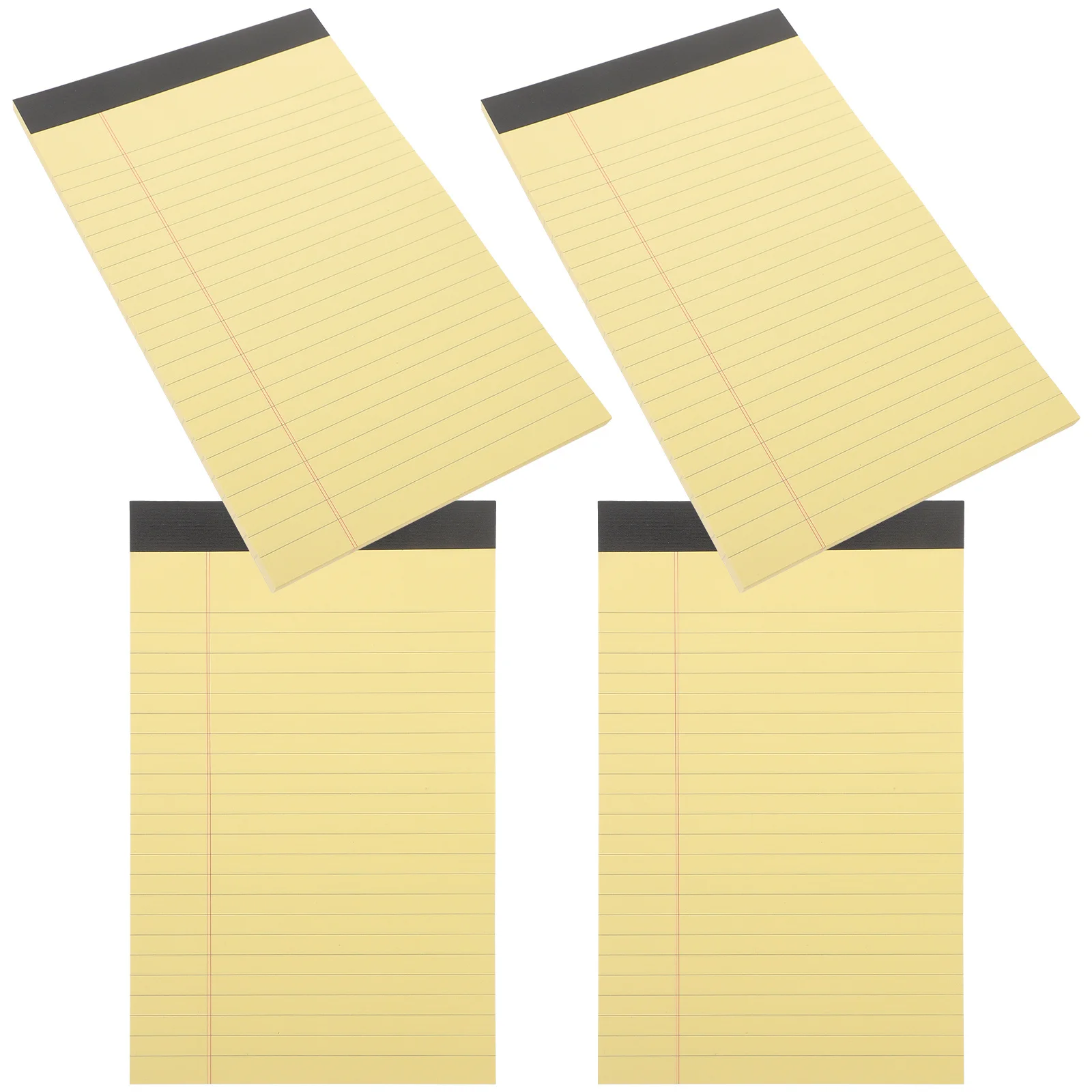 Tear Off Planner Notepad 4 Pack College Ruled Legal Size Yellow Notepad Daily Schedule Organizer for Work Study Meal Planning