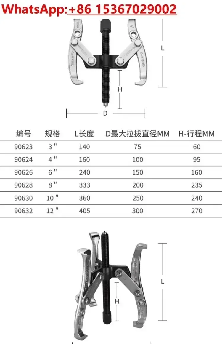 jaw pull code bearing disassembly and assembly special tool two-jaw puller loading and unloading two grab disassembly 90636