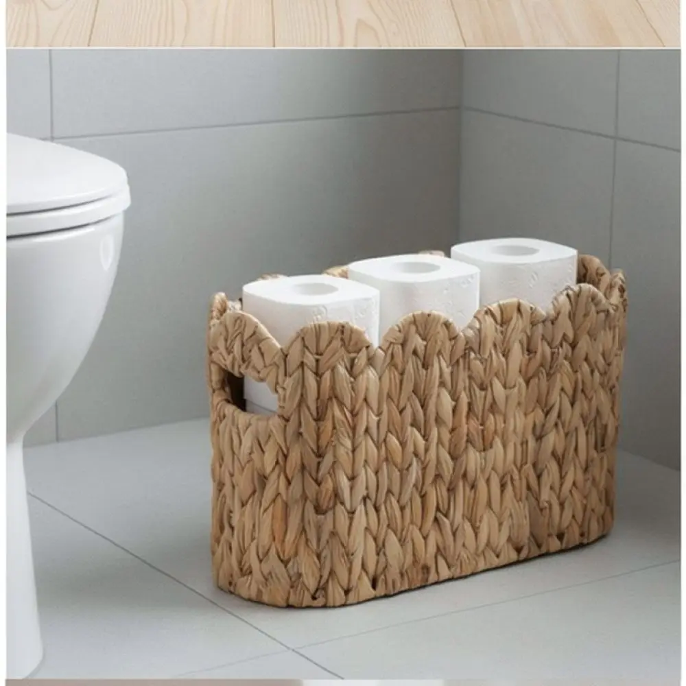 Handwoven Seagrass Storage Container Decorative Wicker Organizer For Stationery Cosmetics Books Household Sundries Box