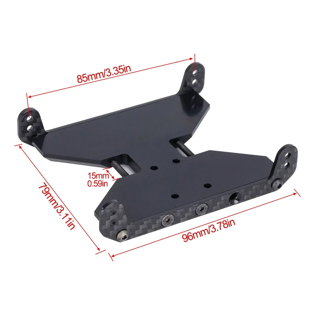 Carbon Fiber Chassis Skid Plate Delrin Transmission Plate for 1/10 RC Crawler Car Axial SCX10 Capra 1.9 UTB F9 Upgrade Parts