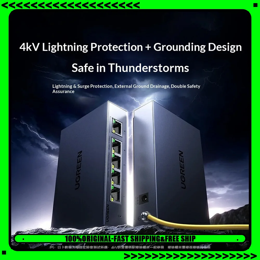 UGREEN CM951 95434 5-Port 2.5GbE Unmanaged Ethernet Switch Network Hub for NAS Desktop