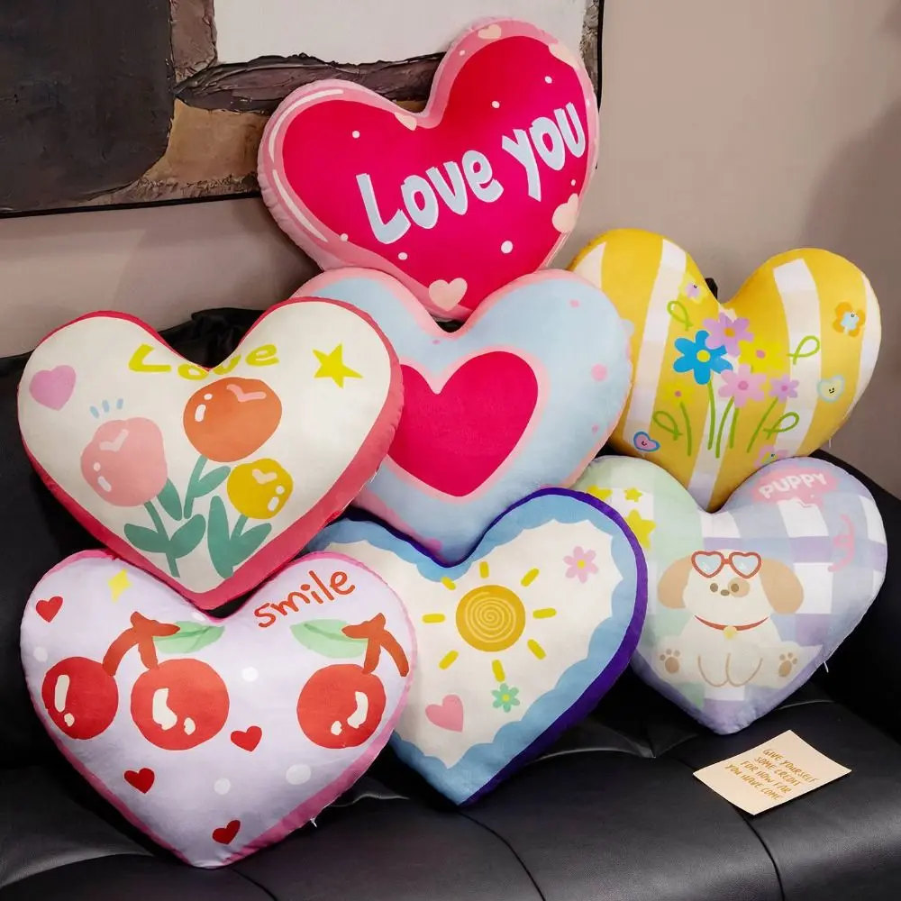 

Креативный подарок в форме сердца, плюшевая подушка из полипропилена, хлопка, мягкая подушка с принтом Love You, 40 см, мягкая подушка на день рождения