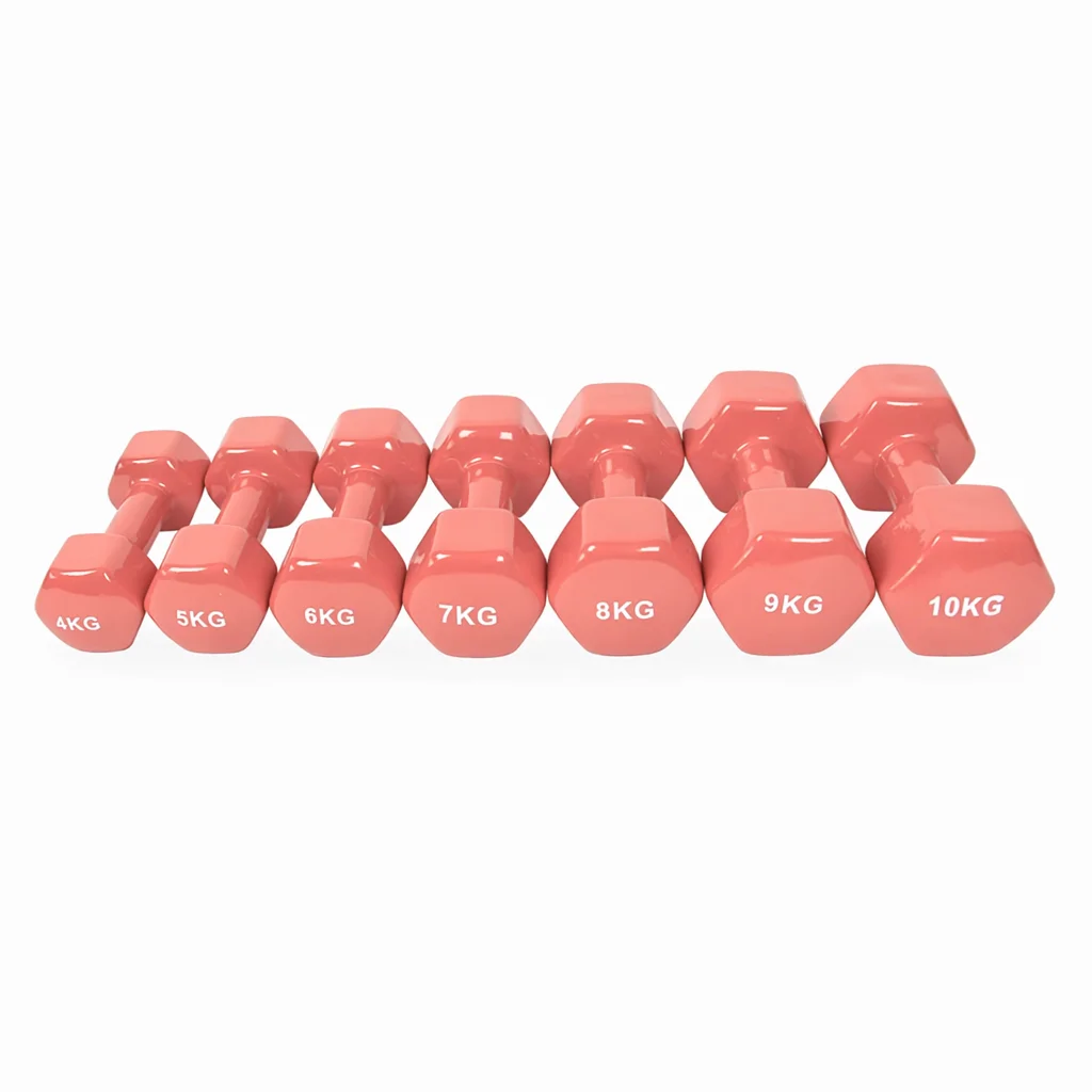Solid Lightweight Cast Iron Dumbbells, PVC Coating, Plastic-wrapped, Unisex Home Weight Training, Fitness Equipment