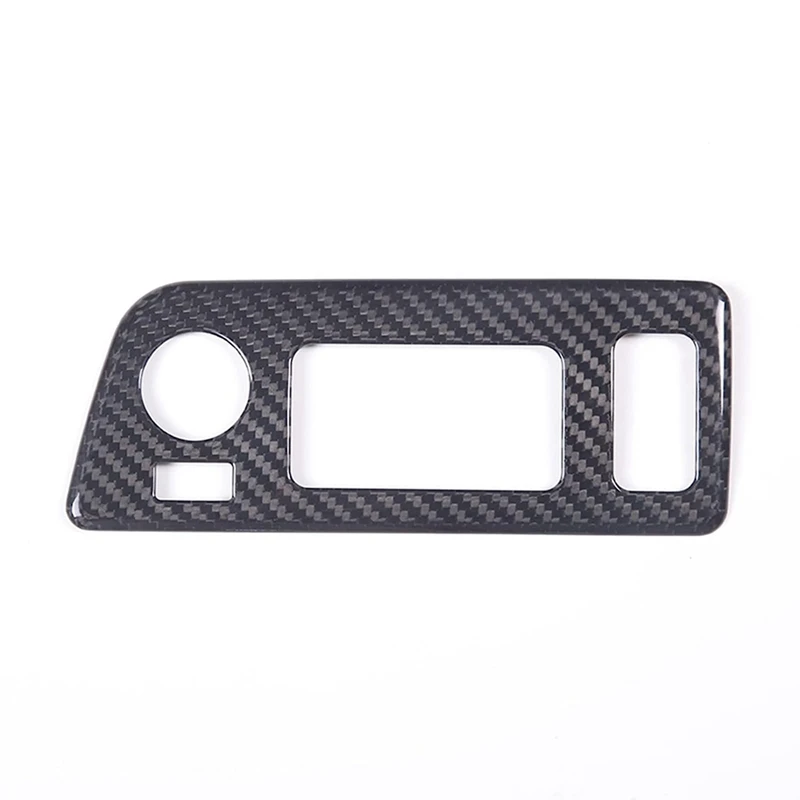 For Chevrolet Corvette C7 2014-2019 Dry Carbon Fiber Car Headlight Switch Convertible Button Frame Sticker Parts