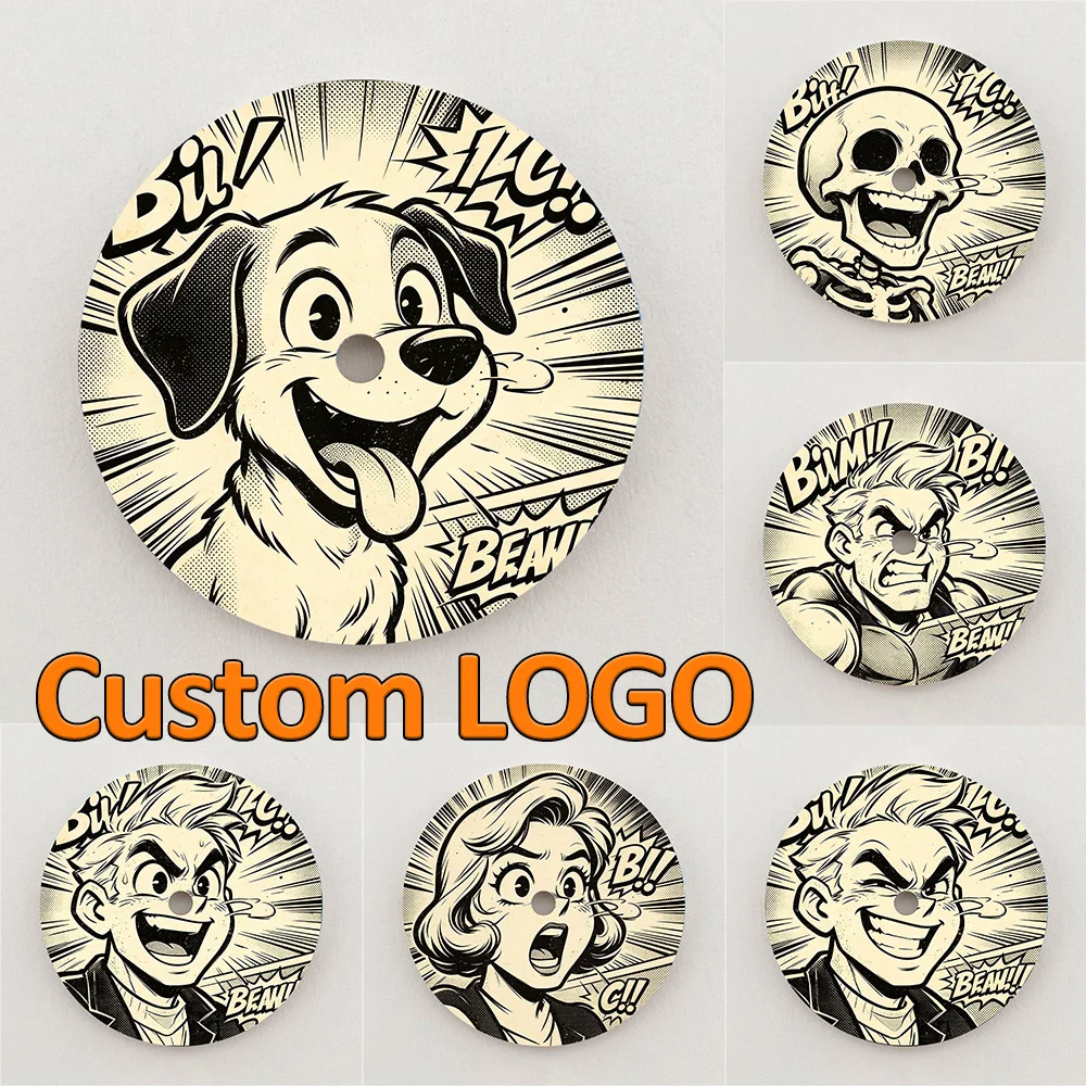 28.5mm Dial NH35 Dial Cartoon Vintage Pop Comic Print Dial NH36 Dial Watch Accessories Fit NH35/36 Movements Custom Logo/Pattern