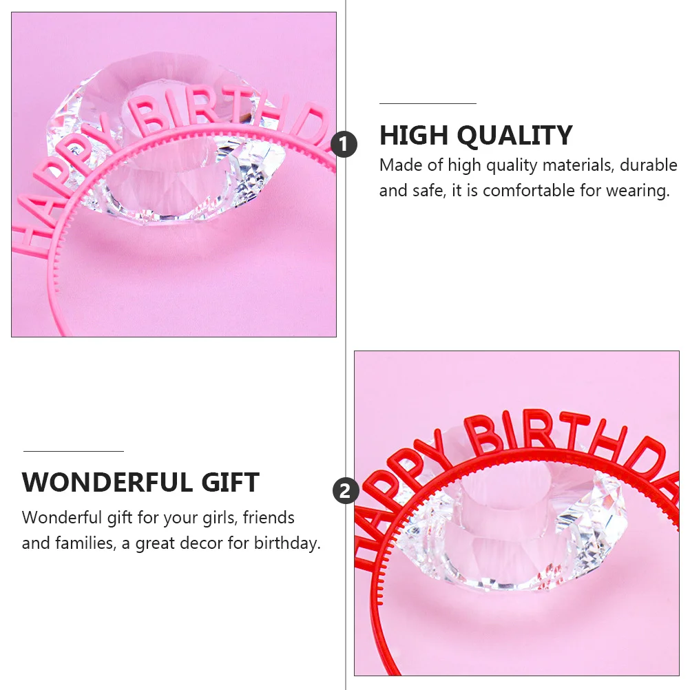 

12Pcs Birthday Hair Hoop Kids Crown Colorful Party Headdress Creative Hairwear Girls Headband Hair Hoop Birthday Hairwear