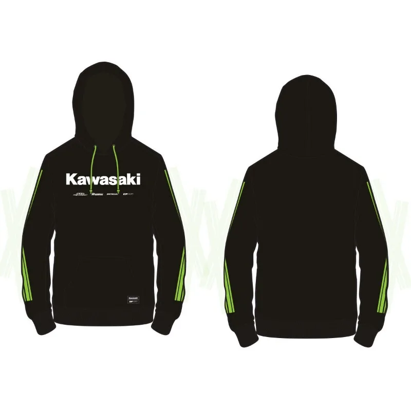 

25 new men's hoodie men's top 3D motorcycle all printed Kawasaki green black hoodie for autumn and winter seasons, comfortable,