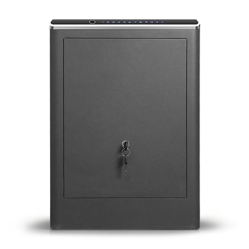 Heavy duty all-steel safe biometric fingerprint digital lock remote control matte leather surface hidden compartment 5mm thick