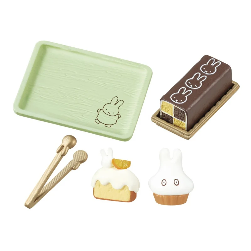 Re-Ment Miffy Królik - Miniaturowy Domek do Zabawy z Cukiernią i Słodyczami, Kolekcjonerska Figurka, Model, Blind Box dla Fanów